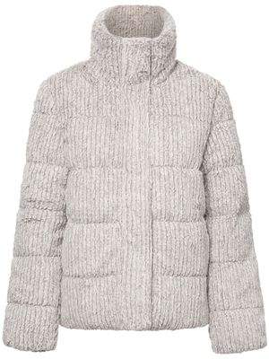 Unreal Fur Close-knit puffer jacket - Grey