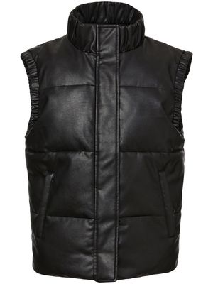 Unreal Fur Cruising faux-leather gilet jacket - Black