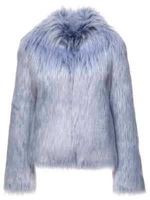 Unreal Fur faux-fur long-sleeve jacket - Blue