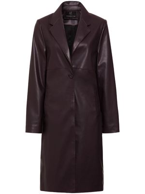 Unreal Fur Mack faux-leather tench coat - Purple