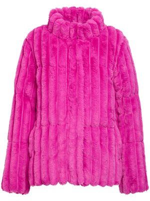 Unreal Fur Recurrence faux-fur puffer packet - Pink