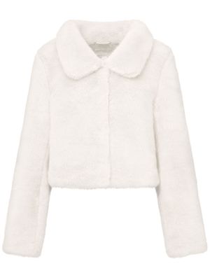 Unreal Fur Triage cropped faux-fur jacket - White