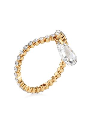 UNSAID 18kt yellow gold Tear Curve diamond ring