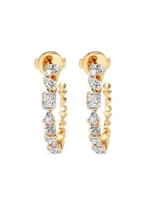 UNSAID 18kt yellow Meta Mini diamond hoop earrings - Gold