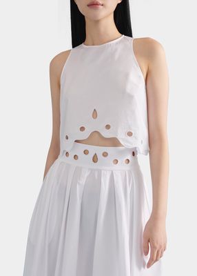 Up And Under Eyelet Crop Top
