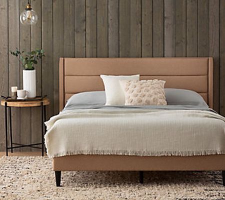 Upholstered Triple Lined Platform Bed, Twin XL