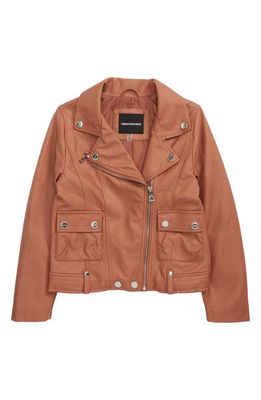 Urban Republic Kids' Faux Leather Moto Jacket in Brown