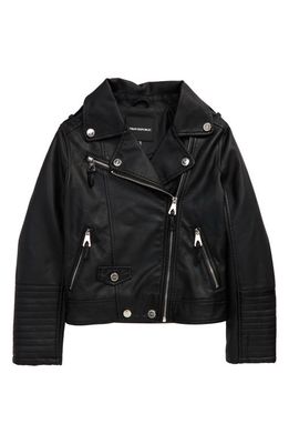 Urban Republic Kids' Quilted Faux Leather Moto Jacket in Black 