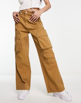 Urban Revivo cargo pants in brown