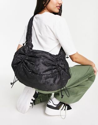 Urban Revivo XL padded cross-body bag in black