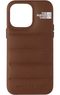 Urban Sophistication Brown 'The Puffer' iPhone 14 Pro Max Case