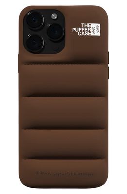 Urban Sophistication The Puffer Case Water Resistant iPhone 13 Pro Case in Hot Chocolate