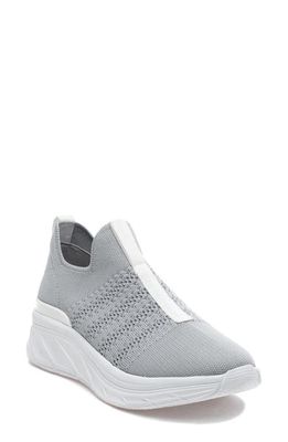 URBAN SPORT by J/SLIDES Hanah Platform Slip-On Sneaker in Grey Knit