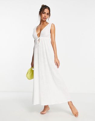 Urban Threads beach maxi dress in white