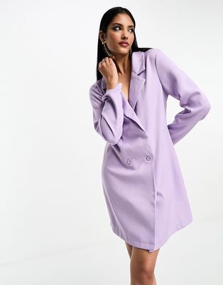 Urban Threads double breasted mini blazer dress in lilac-Purple