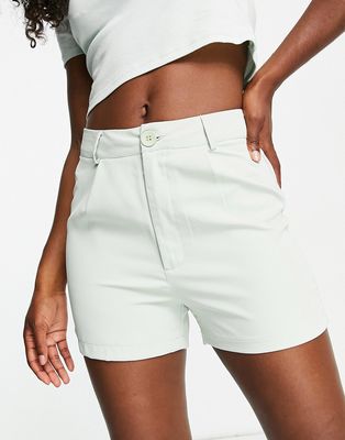 Urban Threads tailored high waisted shorts in sage green