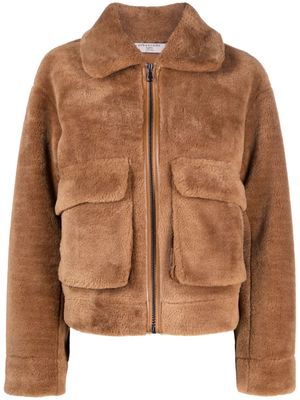 Urbancode cropped faux-fur jacket - Brown
