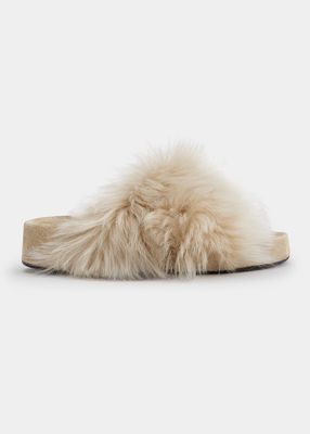 Urbino Long Shearling Comfort Sandals