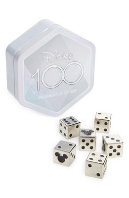 USAOPOLY Disney 100 Anniversary Premium Dice Set in Multi Silver