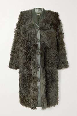 UTZON - Carson Reversible Shearling And Leather Coat - Green