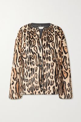 UTZON - Jovanne Leopard-print Goat Hair Jacket - Cream
