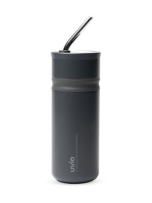 Uvio Ultraviolet Self-Purifying Water Bottle - Charcoal Black - Charcoal Black