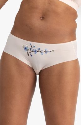 Uwila Warrior Better Briefs Embroidered Seamless Briefs in Rose Quartz