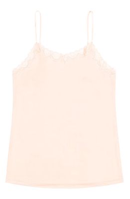 Uwila Warrior Soft Silk Lace Trim Camisole in Rose Quartz