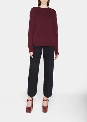 V-Back Compact Cashmere Sweater