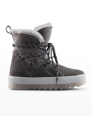 V-Five-L Suede Shearling Snow Booties