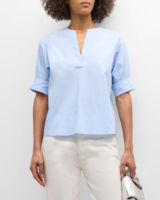 V-Neck Popover Top