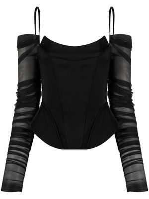 V:PM ATELIER Burn corset blouse - Black