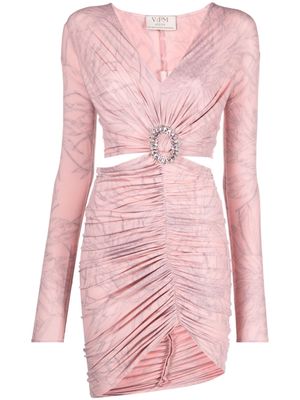 V:PM ATELIER crystal-embellished detail dress - Pink