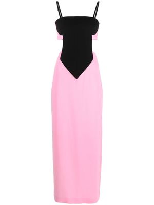 V:PM ATELIER cut-out two-tone dress - Pink