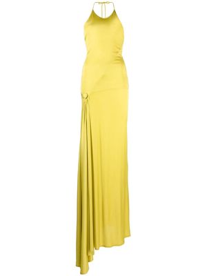 V:PM ATELIER Lemon halterneck sleeveless gown - Yellow