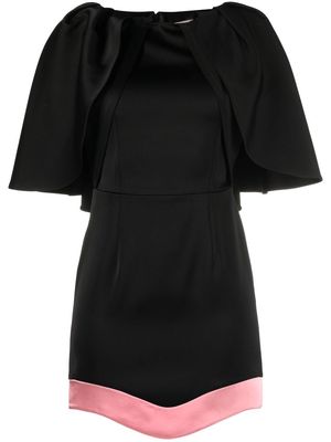 V:PM ATELIER Mara contrast-hem minidress - Black