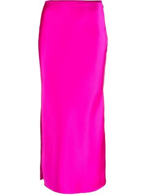 V:PM ATELIER satin-style maxi skirt - Pink