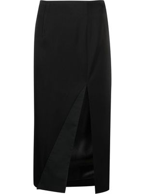 V:PM ATELIER side-slit midi skirt - Black