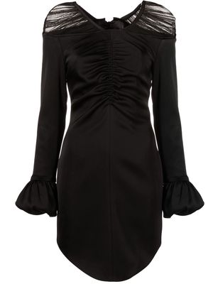 V:PM ATELIER Tilly semi-sheer minidress - Black