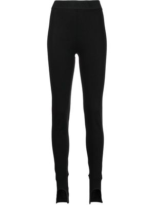 Vaara embossed-logo waistband leggings - Black