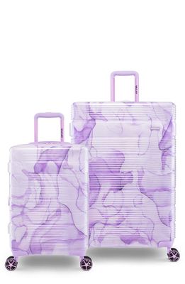 Vacay Spotlight Clear 2-Piece Lightweight Luggage Set in Purple
