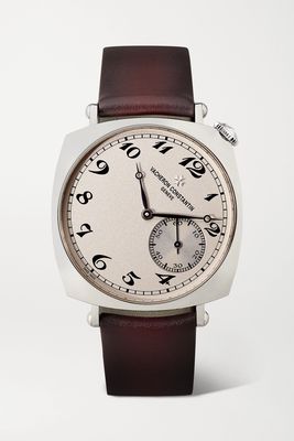 Vacheron Constantin - Historiques American 1921 Hand-wound 36.5mm 18-karat White Gold And Leather Watch - one size
