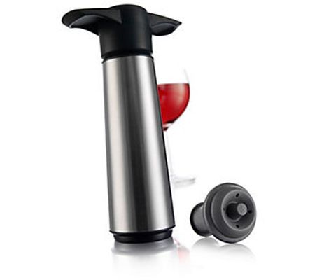 Vacu Vin Stainless Steel Wine Saver & Stoppers