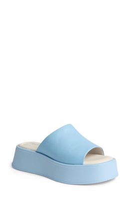 Vagabond Shoemakers Courtney Platform Slide Sandal in Light Blue