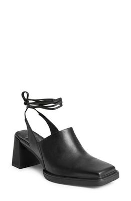 Vagabond Shoemakers Edwina Square Toe Ankle Wrap Sandal in Black
