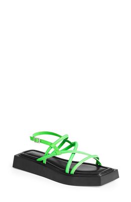 Vagabond Shoemakers Evy Strappy Sandal in Electric Green