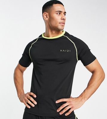 VAI21 muscle active t-shirt with contrast stitch in black - part of a set