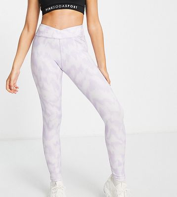 VAI21 print active leggings in pastel lilac-Purple
