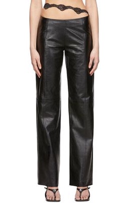 VAILLANT Black Leather Trousers