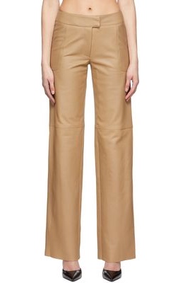 VAILLANT Brown Leather Trousers
